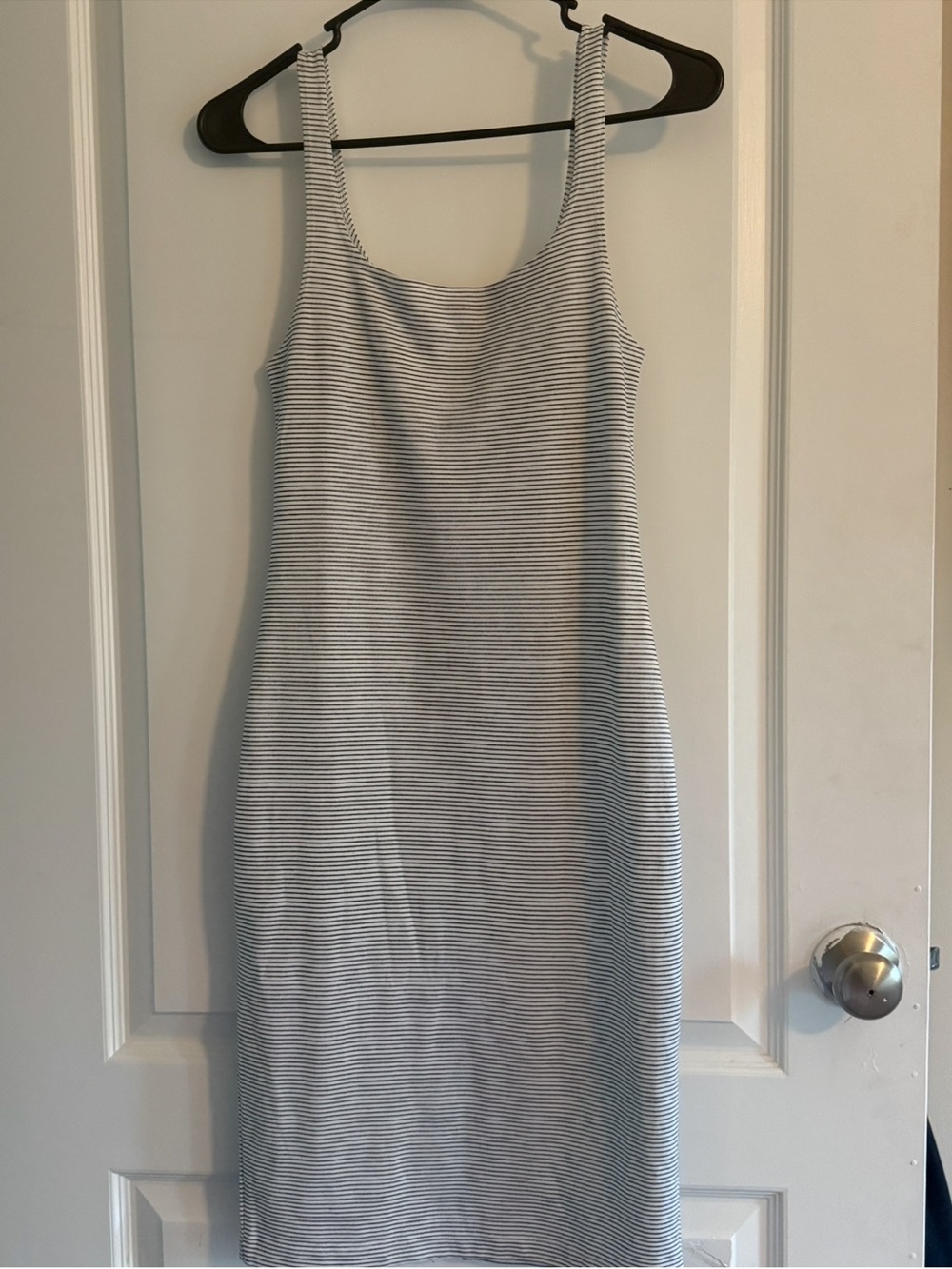 Zara Light Gray Ribbed Bodycon Midi Dress - Picture 2 of 10